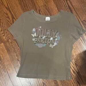 American Eagle Band Tee Dolly Parton Size Large in Brown